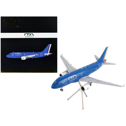 Airbus A319 Commercial Aircraft "ITA Airways" Blue with Tail Stripes "Gemini 200" Series 1/200 Diecast Model Airplane by GeminiJets