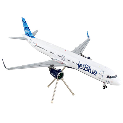 Airbus A321neo Commercial Aircraft "JetBlue Airways" White with Blue Tail "Gemini 200" Series 1/200 Diecast Model Airplane by GeminiJets