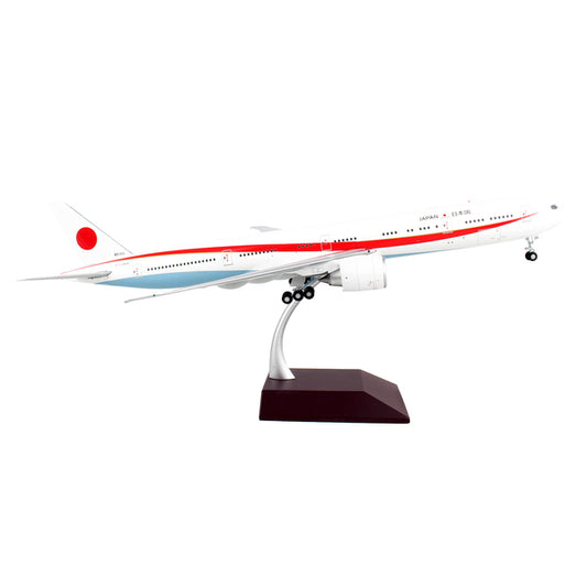 Boeing 777-300ER Commercial Aircraft "Japan Air Self-Defense Force (JASDF)" White with Red Stripes "Gemini 200" Series 1/200 Diecast Model Airplane by GeminiJets