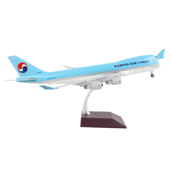 Boeing 747-400F Commercial Aircraft "Korean Air Cargo" Light Blue "Gemini 200 - Interactive" Series 1/200 Diecast Model Airplane by GeminiJets