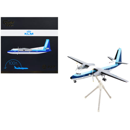 Fokker F27 Commercial Aircraft "Royal Dutch Airlines CityHopper" White with Blue Stripes "Gemini 200" Series 1/200 Diecast Model Airplane by GeminiJets