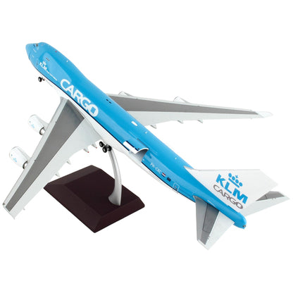 Boeing 747-400F Commercial Aircraft "KLM Royal Dutch Airlines Cargo" Blue with White Tail "Gemini 200 - Interactive" Series 1/200 Diecast Model Airplane by GeminiJets