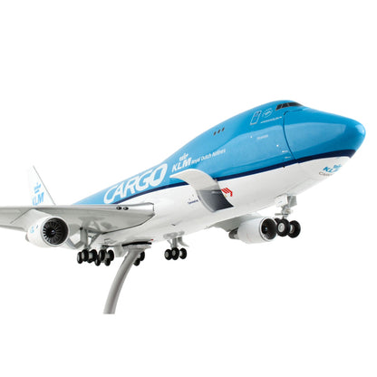 Boeing 747-400F Commercial Aircraft "KLM Royal Dutch Airlines Cargo" Blue with White Tail "Gemini 200 - Interactive" Series 1/200 Diecast Model Airplane by GeminiJets