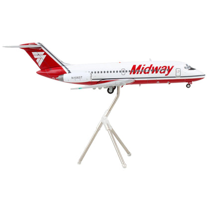 McDonnell Douglas DC-9-15 Commercial Aircraft "Midway Airlines" White with Red Tail "Gemini 200" Series 1/200 Diecast Model Airplane by GeminiJets