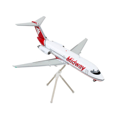 McDonnell Douglas DC-9-15 Commercial Aircraft "Midway Airlines" White with Red Tail "Gemini 200" Series 1/200 Diecast Model Airplane by GeminiJets