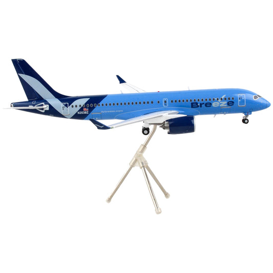 Airbus A220-300 Commercial Aircraft "Breeze Airways" Blue "Gemini 200" Series 1/200 Diecast Model Airplane by GeminiJets