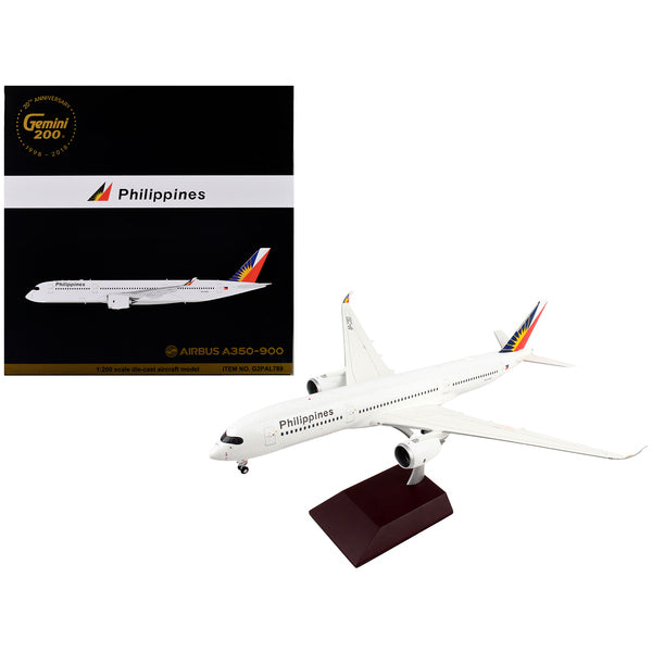 Airbus A350-900 Commercial Aircraft "Philippine Airlines" White with Tail Graphics "Gemini 200" Series 1/200 Diecast Model Airplane by GeminiJets