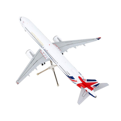 Airbus A321neo Commercial Aircraft "British Royal Air Force" White with United Kingdom Flag Graphics "Gemini 200" Series 1/200 Diecast Model Airplane by GeminiJets