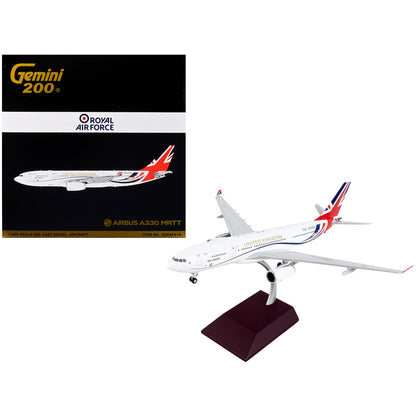 Airbus A330 MRTT Tanker Aircraft "British Royal Air Force" White with United Kingdom Flag Graphics "Gemini 200" Series 1/200 Diecast Model Airplane by GeminiJets