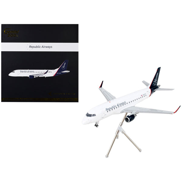 Embraer ERJ-175 Commercial Aircraft "Republic Airways" White with Blue Tail "Gemini 200" Series 1/200 Diecast Model Airplane by GeminiJets