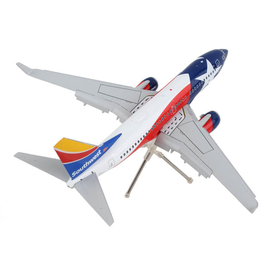 Boeing 737-700 Commercial Aircraft with Flaps Down "Southwest Airlines - Lone Star One" Texas Flag Livery "Gemini 200" Series 1/200 Diecast Model Airplane by GeminiJets