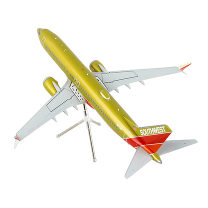 Boeing 737 MAX 8 Commercial Aircraft "Southwest Airlines" Gold and Red "Gemini 200" Series 1/200 Diecast Model Airplane by GeminiJets