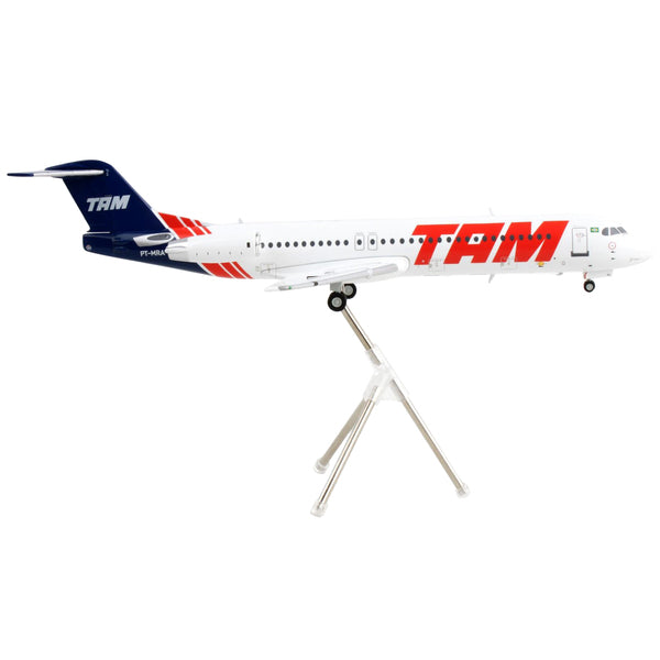 Fokker F100 Commercial Aircraft "TAM Linhas Aereas - Airlines" White with Blue Tail "Gemini 200" Series 1/200 Diecast Model Airplane by GeminiJets