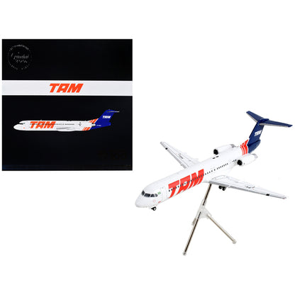 Fokker F100 Commercial Aircraft "TAM Linhas Aereas - Airlines" White with Blue Tail "Gemini 200" Series 1/200 Diecast Model Airplane by GeminiJets