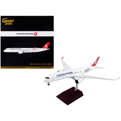 Airbus A350-900 Commercial Aircraft "Turkish Airlines" White with Red Tail "Gemini 200" Series 1/200 Diecast Model Airplane by GeminiJets