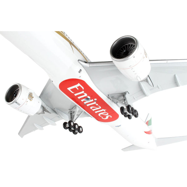 Boeing 777-300ER Commercial Aircraft "Emirates Airlines - 50th Anniversary of UAE" White with Striped Tail "Gemini 200" Series 1/200 Diecast Model Airplane by GeminiJets