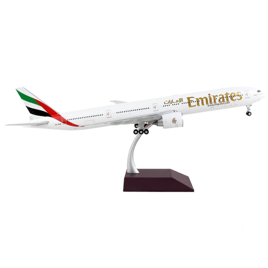 Boeing 777-300ER Commercial Aircraft "Emirates Airlines" White with Striped Tail "Gemini 200" Series 1/200 Diecast Model Airplane by GeminiJets