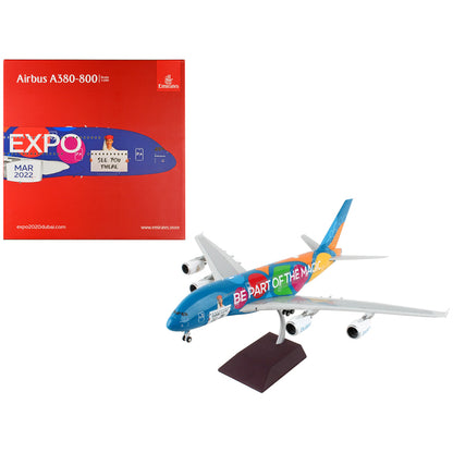 Airbus A380-800 Commercial Aircraft "Emirates Airlines - Dubai Expo" "Gemini 200" Series 1/200 Diecast Model Airplane by GeminiJets