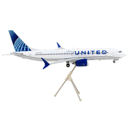 Boeing 737 MAX 8 Commercial Aircraft "United Airlines - United Together" White with Blue Tail "Gemini 200" Series 1/200 Diecast Model Airplane by GeminiJets