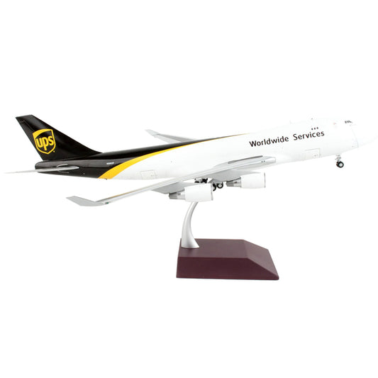 Boeing 747-400F Commercial Aircraft "UPS Worldwide Services" White with Brown Tail "Gemini 200 - Interactive" Series 1/200 Diecast Model Airplane by GeminiJets