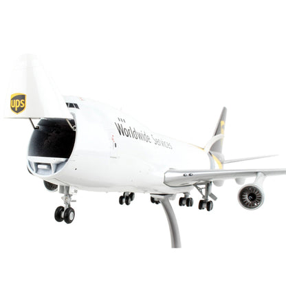 Boeing 747-400F Commercial Aircraft "UPS Worldwide Services" White with Brown Tail "Gemini 200 - Interactive" Series 1/200 Diecast Model Airplane by GeminiJets