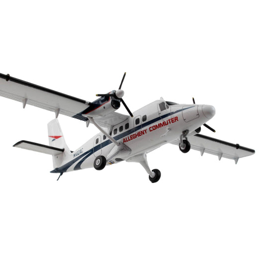 De Havilland DHC-6-300 Commercial Aircraft "Allegheny Airlines" White with Blue Stripes "Gemini 200" Series 1/200 Diecast Model Airplane by GeminiJets