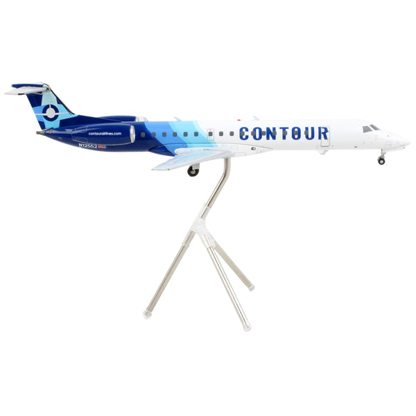 Embraer ERJ-145 Commercial Aircraft "Contour Airlines" White and Blue "Gemini 200" Series 1/200 Diecast Model Airplane by GeminiJets