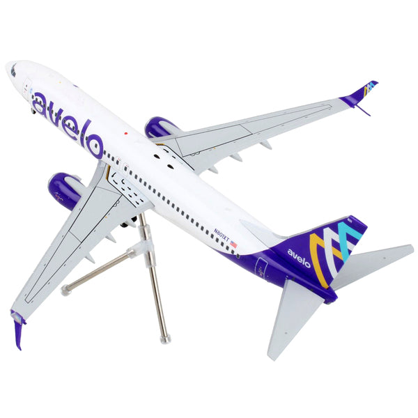 Boeing 737-800 Commercial Aircraft "Avelo Airlines" White with Purple Tail "Gemini 200" Series 1/200 Diecast Model Airplane by GeminiJets