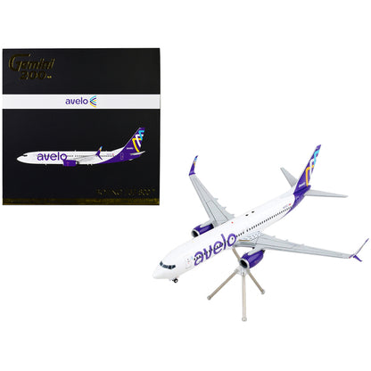 Boeing 737-800 Commercial Aircraft "Avelo Airlines" White with Purple Tail "Gemini 200" Series 1/200 Diecast Model Airplane by GeminiJets