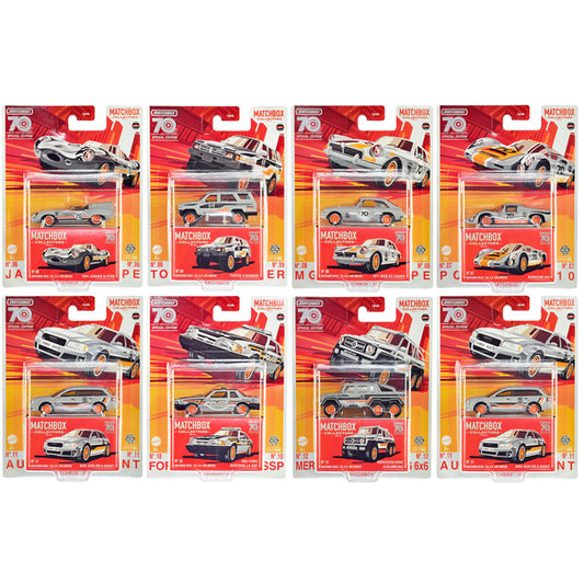 "Collectors" Superfast 2023 S "70 Years" Special Edition Set of 8 pieces Diecast Model Cars by Matchbox