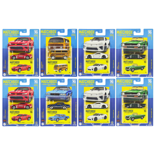 "Collectors" Superfast 2023 Assortment U "70 Years" Special Edition Set of 8 pieces Diecast Model Cars by Matchbox