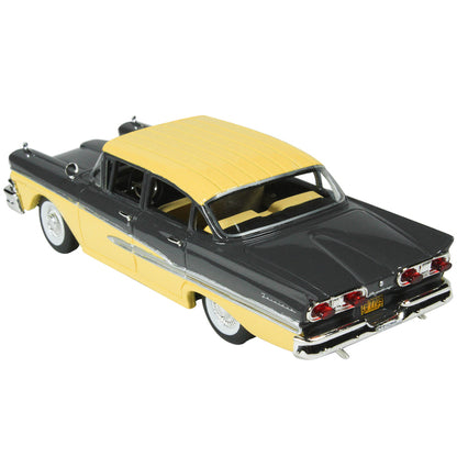 1958 Ford Fairlane 4 Door Gunmetal Gray and Pastel Yellow Limited Edition to 240 pieces Worldwide 1/43 Model Car by Goldvarg Collection