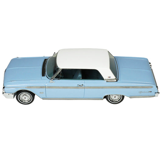 1962 Ford Galaxie Skymist Blue with White Top and Blue Interior Limited Edition to 210 pieces Worldwide 1/43 Model Car by Goldvarg Collection