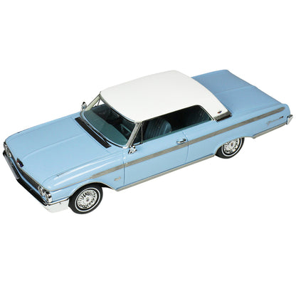 1962 Ford Galaxie Skymist Blue with White Top and Blue Interior Limited Edition to 210 pieces Worldwide 1/43 Model Car by Goldvarg Collection