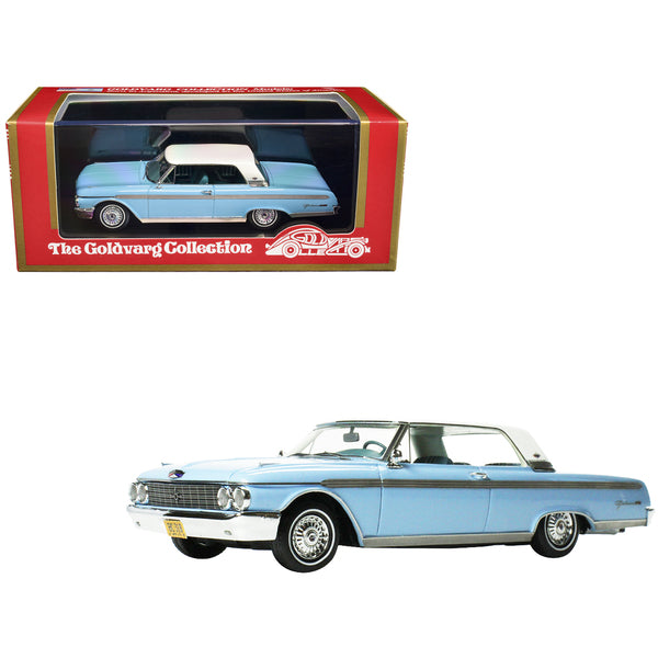 1962 Ford Galaxie Skymist Blue with White Top and Blue Interior Limited Edition to 210 pieces Worldwide 1/43 Model Car by Goldvarg Collection