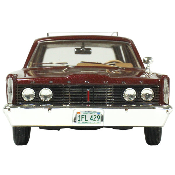 1965 Mercury Station Wagon Burgundy Metallic with Wood Panels Limited Edition to 200 pieces Worldwide 1/43 Model Car by Goldvarg Collection