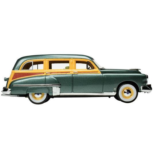 1949 Oldsmobile 88 Station Wagon Alpine Green Metallic with Cream and Woodgrain Sides and Green Interior Limited Edition to 240 pieces Worldwide 1/43 Model Car by Goldvarg Collection