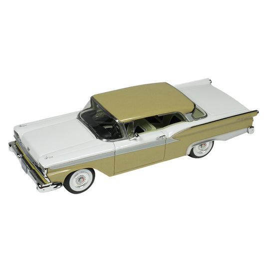 1959 Ford Fairlane 500 Inca Gold and White with Light Green Interior Limited Edition to 240 pieces Worldwide 1/43 Model Car by Goldvarg Collection