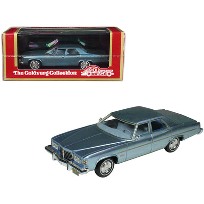 1976 Pontiac Catalina Athena Blue Metallic with Light Blue Interior Limited Edition to 240 pieces Worldwide 1/43 Model Car by Goldvarg Collection