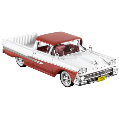 1958 Ford Ranchero Torch Red and White with Red Interior Limited Edition to 180 pieces Worldwide 1/43 Model Car by Goldvarg Collection