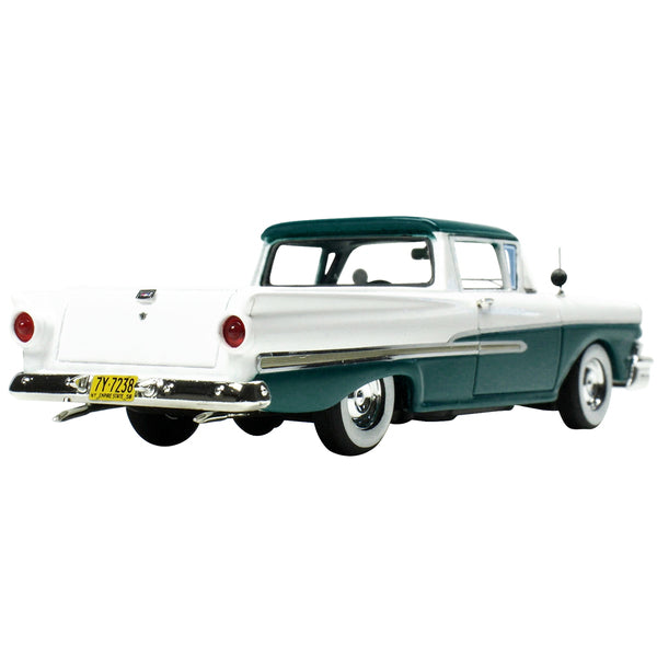 1958 Ford Ranchero Gulfstream Blue and White with Blue Interior Limited Edition to 180 pieces Worldwide 1/43 Model Car by Goldvarg Collection