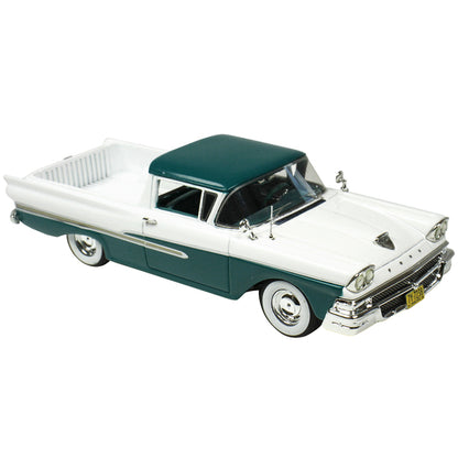 1958 Ford Ranchero Gulfstream Blue and White with Blue Interior Limited Edition to 180 pieces Worldwide 1/43 Model Car by Goldvarg Collection