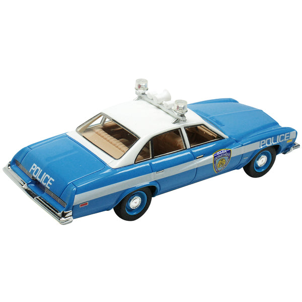 1974 Buick Century Police Blue and White NYPD (New York City Police Department) Limited Edition to 333 pieces Worldwide 1/43 Model Car by Goldvarg Collection