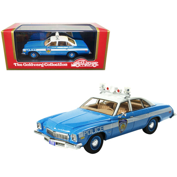 1974 Buick Century Police Blue and White NYPD (New York City Police Department) Limited Edition to 333 pieces Worldwide 1/43 Model Car by Goldvarg Collection