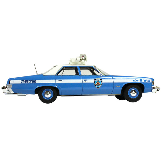 1976 Pontiac Catalina Blue and White "NYPD (New York City Police Department)" Limited Edition to 250 pieces Worldwide 1/43 Model Car by Goldvarg Collection