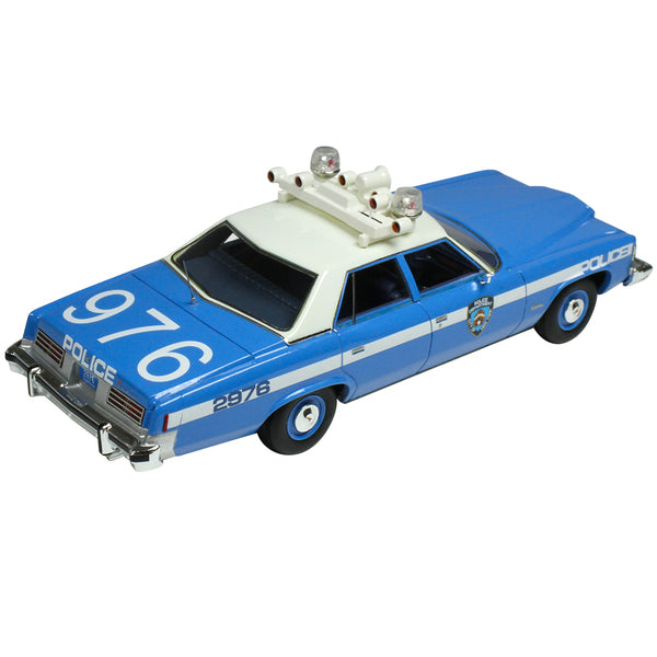 1976 Pontiac Catalina Blue and White "NYPD (New York City Police Department)" Limited Edition to 250 pieces Worldwide 1/43 Model Car by Goldvarg Collection