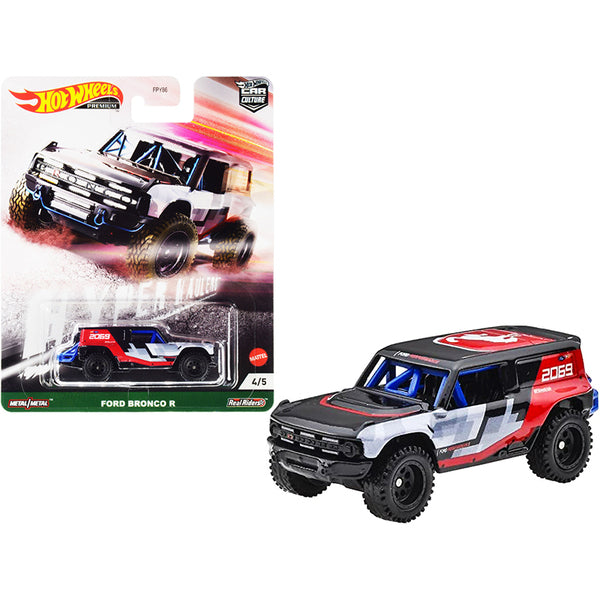 Ford Bronco R Black and Red with Graphics "Hyper Haulers" Series Diecast Model Car by Hot Wheels