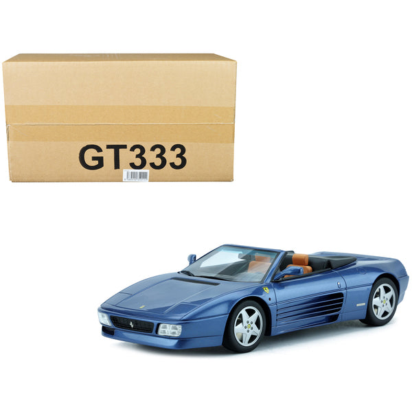 1993 Ferrari 348 Spider Tour de France Blue Metallic 1/18 Model Car by GT Spirit