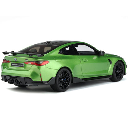 BMW M4 (G82) M Performance Green Metallic with Black Top 1/18 Model Car by GT Spirit