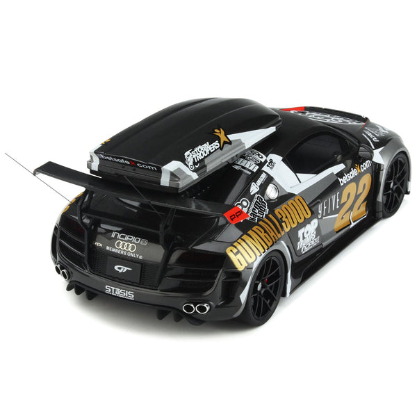 Audi R8 #22 "Gumball 3000" Rally Car with Ski Box 1/18 Model Car by GT Spirit